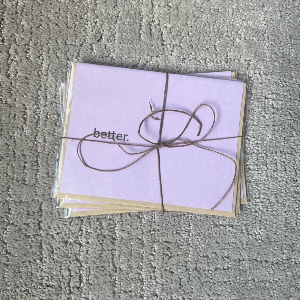 Set of 3 - Handmade Simply Stated Card Set - Love Series, Better Together